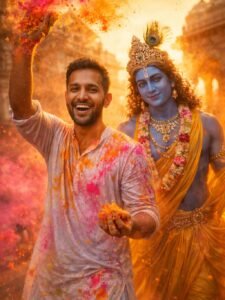Holi Celebration with Lord Krishna