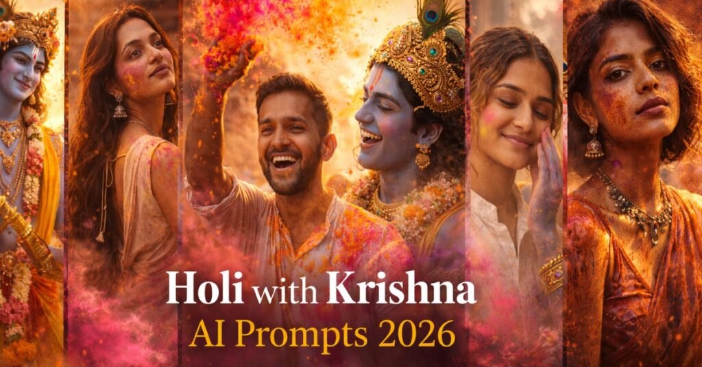 Holi with Krishna AI Photo Editing Prompts for 2026