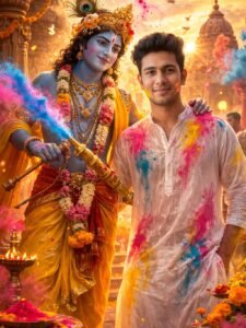 Mystical Divine Holi Portrait