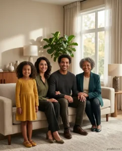 Elegant Indoor Family Portrait