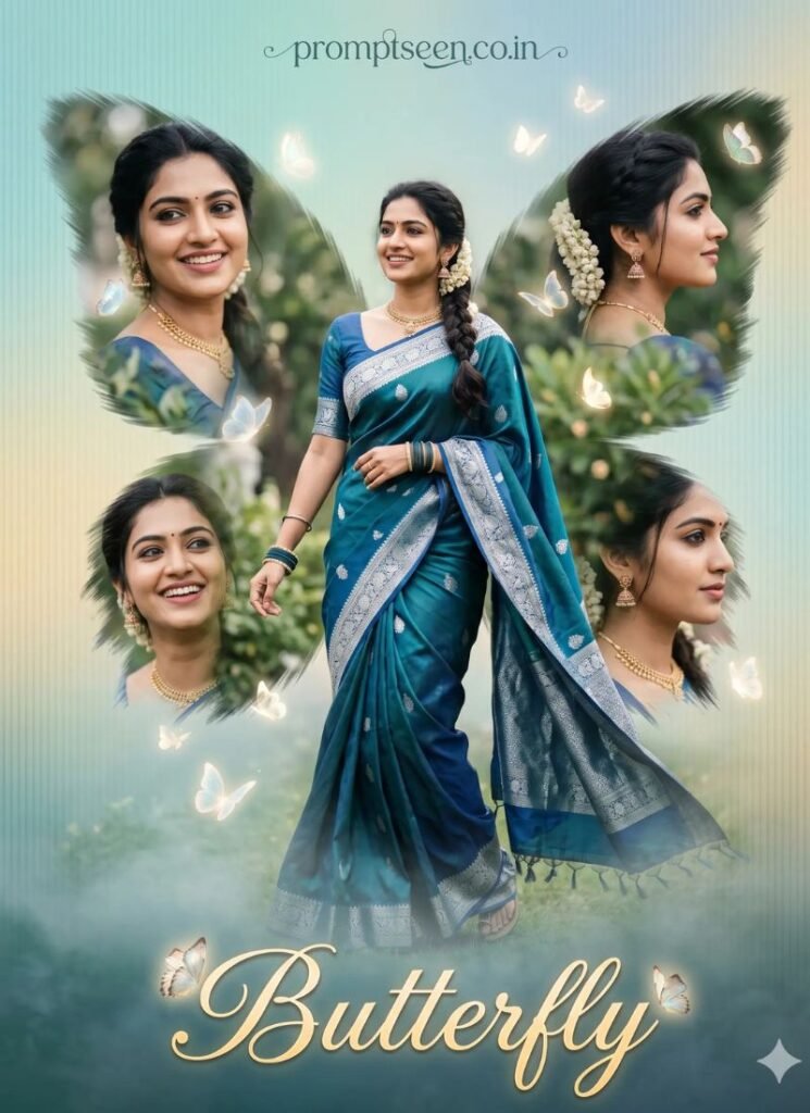 Trending Girls Cinematic Butterfly And Collage Style Photo 