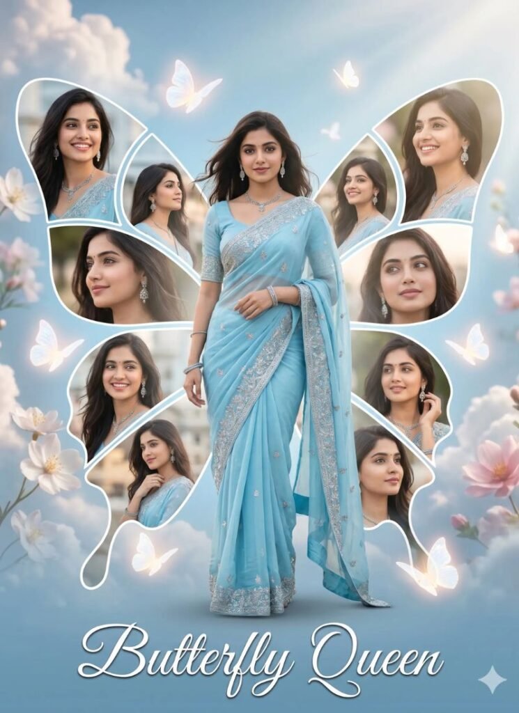 Trending Girls Cinematic Butterfly And Collage Style Photo