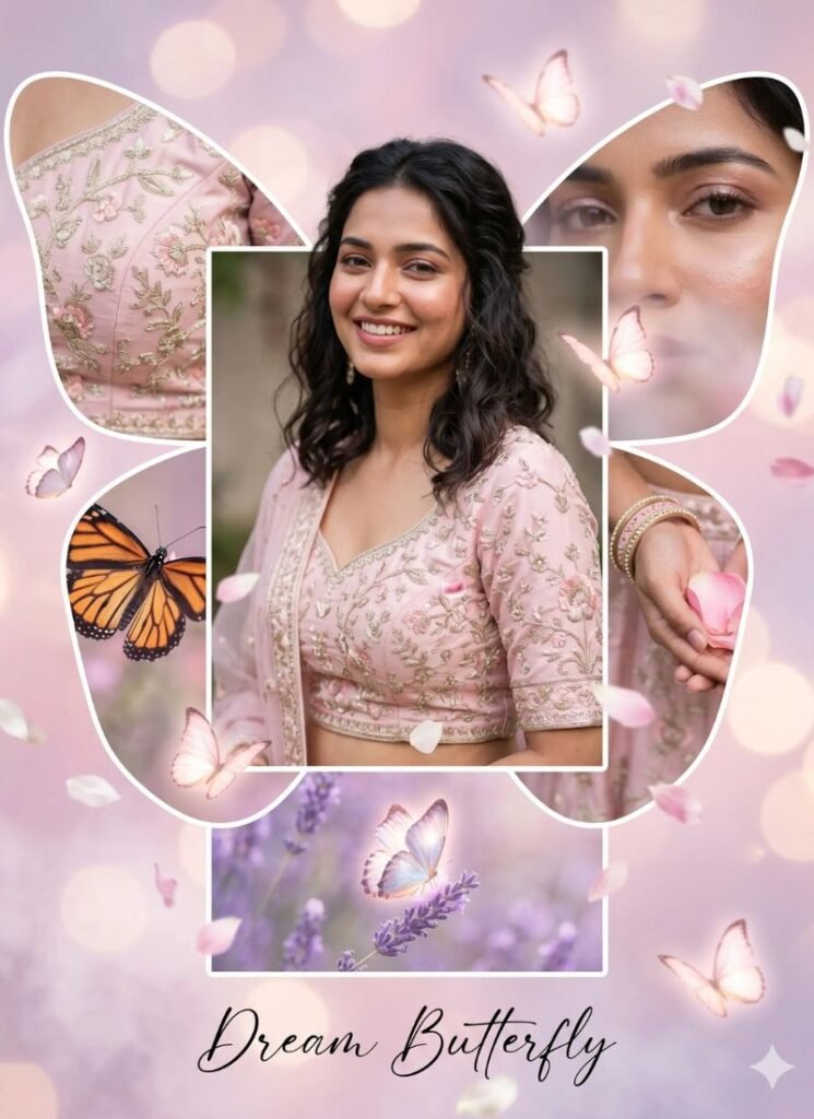 Trending Girls Cinematic Butterfly And Collage Style Photo