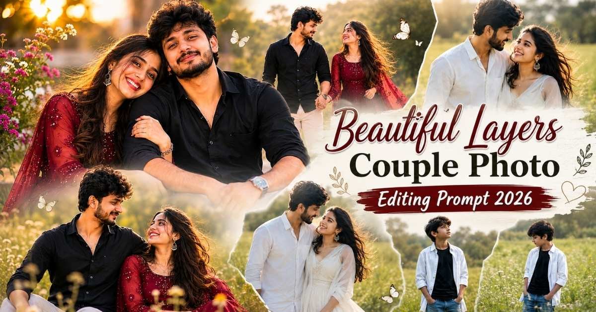 Beautiful Layers Couple Photo Editing Prompt
