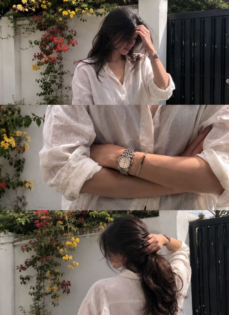 Collage White Outdoor Photo Editing Prompt