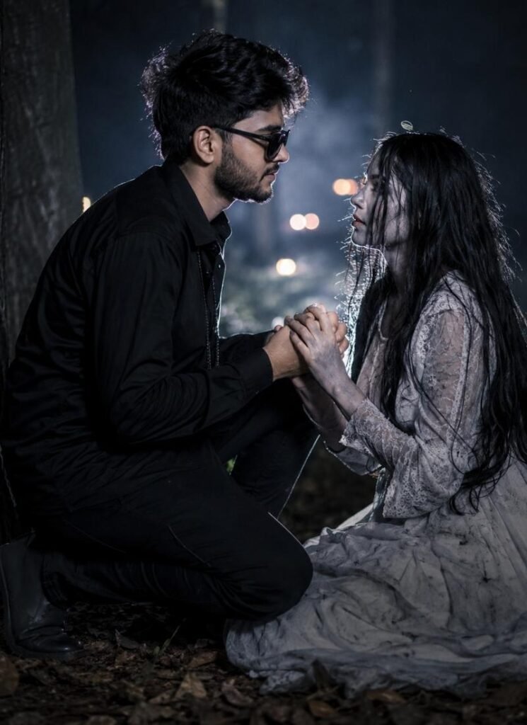 Romantic Horror Photo Editing Prompt 