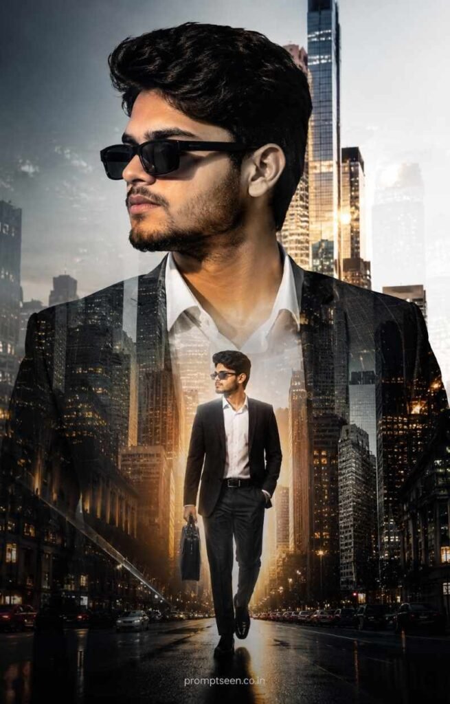 Double Exposure Urban Success Poster