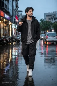 Rainy City Editorial Portrait