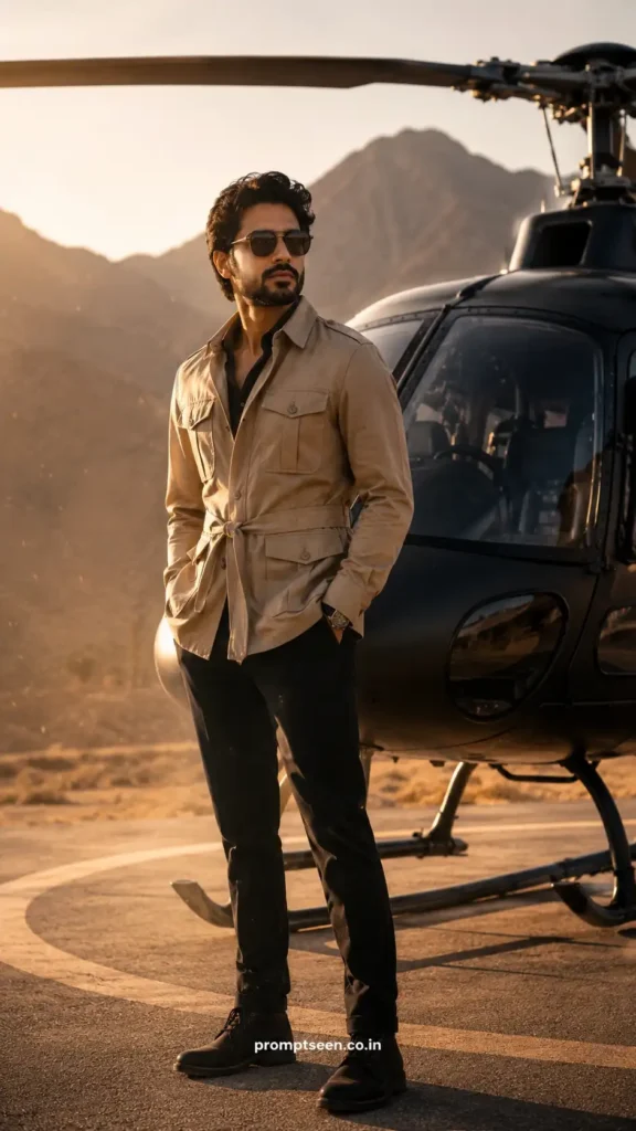 Desert Helipad Billionaire Lifestyle Shoot
