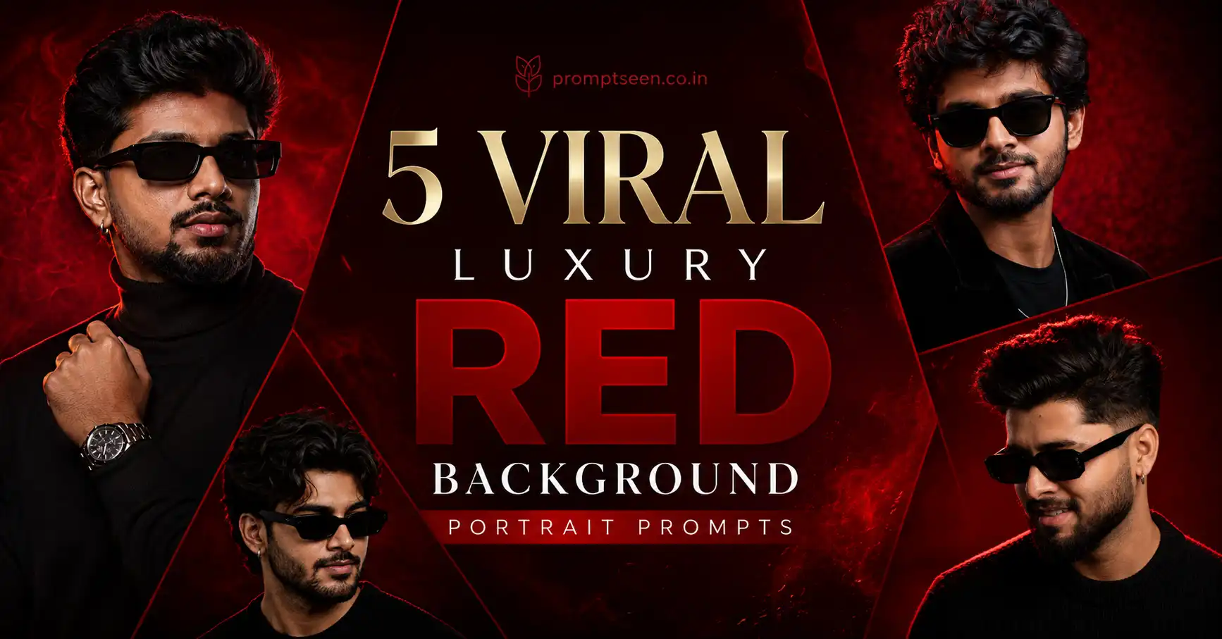 5 Viral Luxury Red Background Portrait Prompts