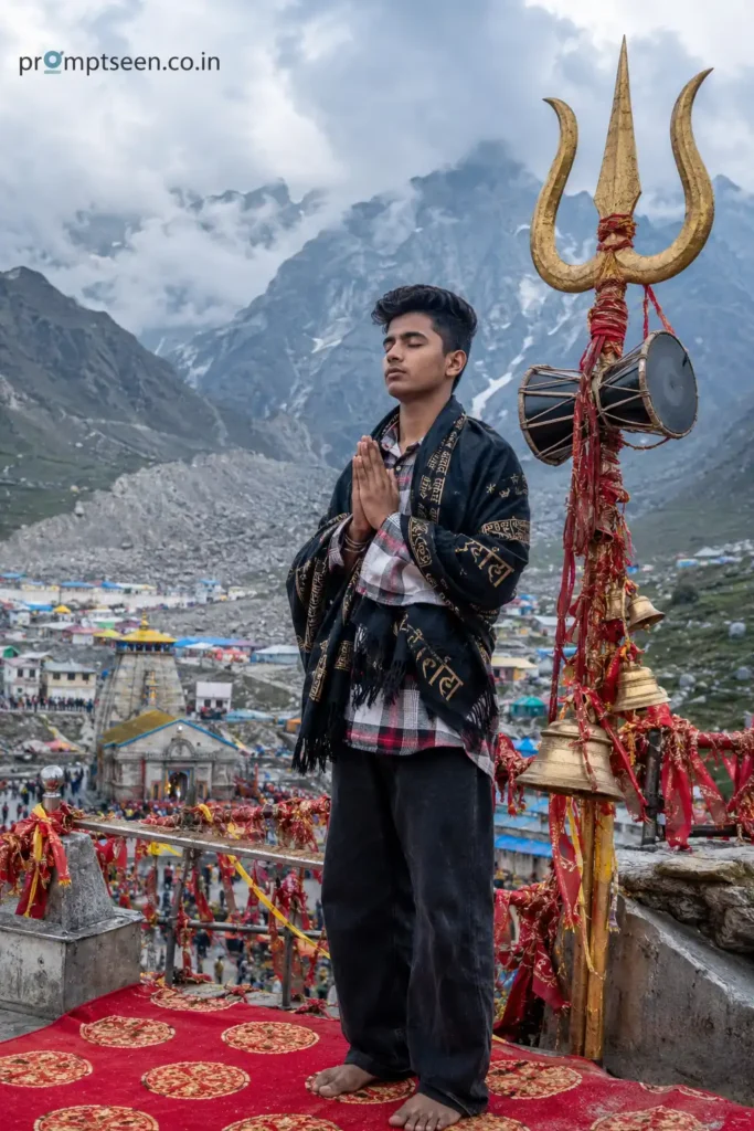 Spiritual Kedarnath Prayer Scene