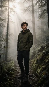 Moody Fog Forest Boy Portrait