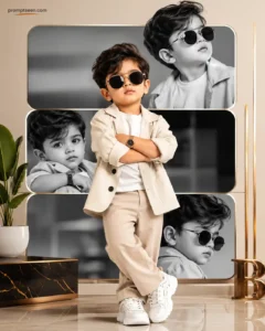 Luxury Three-Layer Boss Kid Fashion Poster