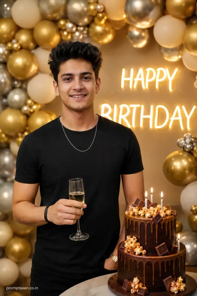 Premium Men's Birthday Celebration Portrait