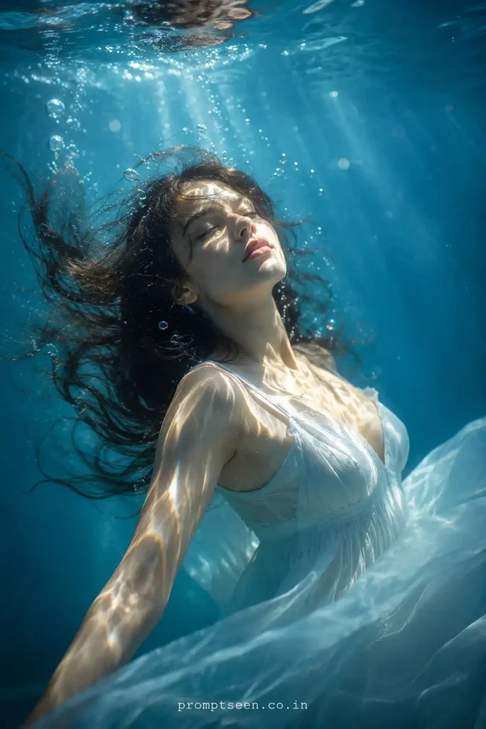 Dreamy Underwater Female Portrait