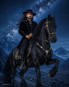 Cinematic Horse Rider Editorial Portrait