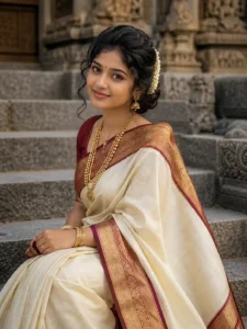Traditional Temple Steps Editorial Portrait