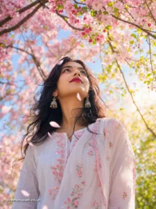Blossom Beauty Editorial Portrait
