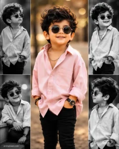 Luxury Baby Boy Cinematic Collage Poster