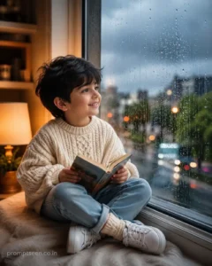 Rainy Window Story Portrait