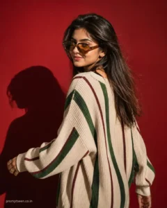 Premium Vogue Red Studio Fashion Portrait