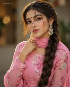 Elegant Pink Salwar Portrait