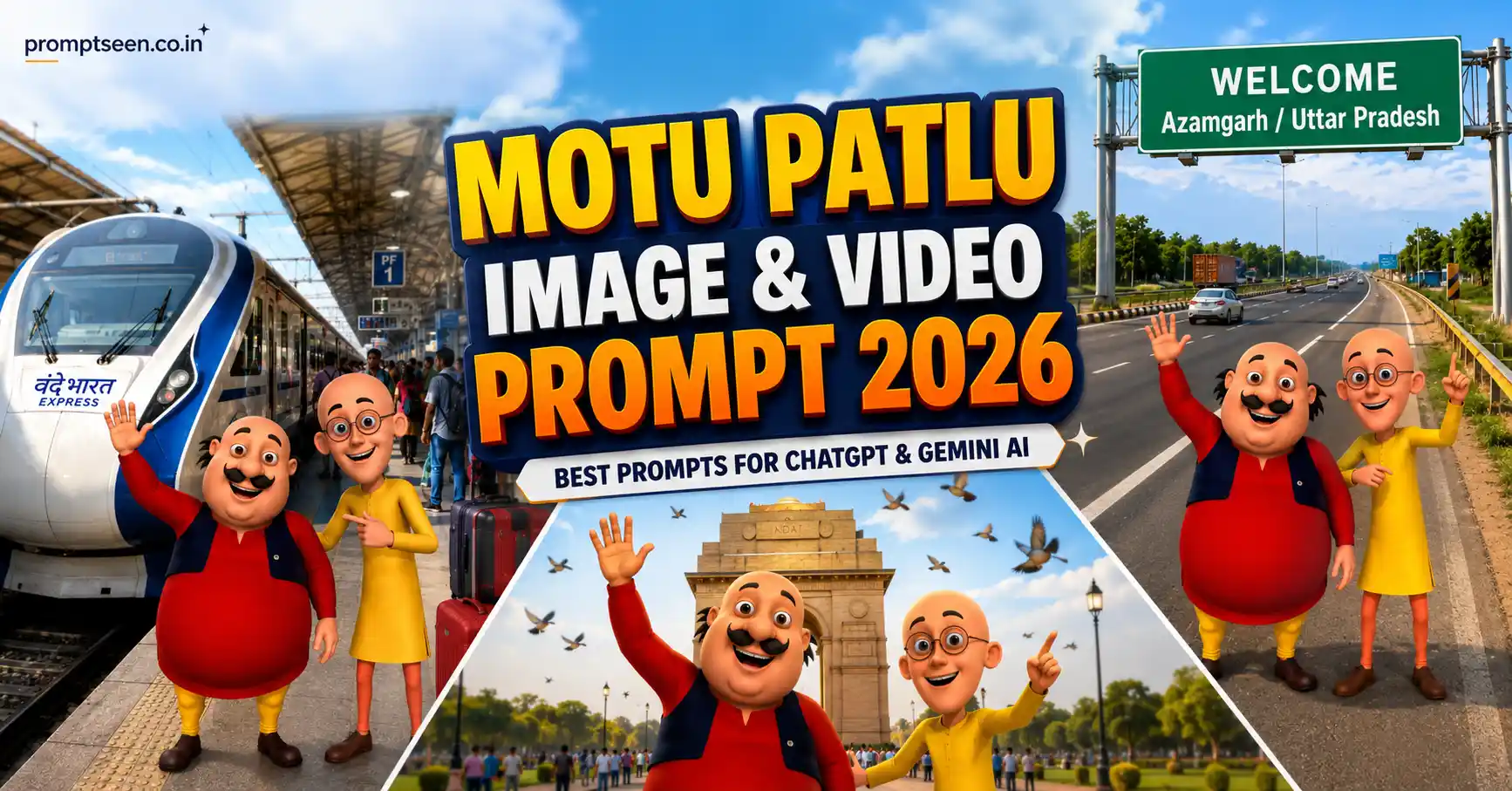 Motu Patlu Image & Video Prompt